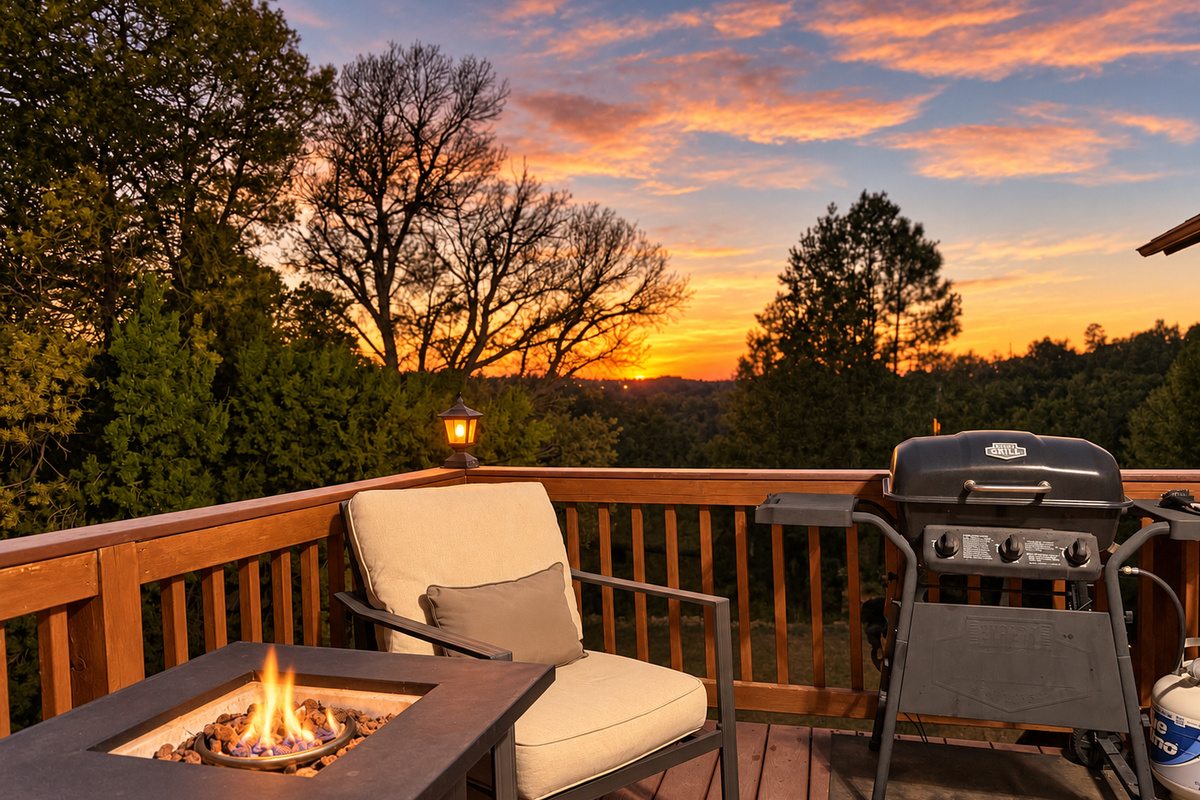 Stunning treelined view, perfect for enjoying Arizona Sunsets