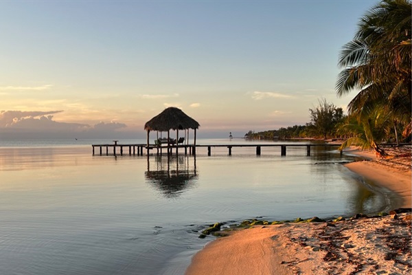 the dock in the morning calm