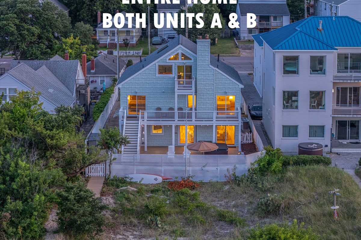 Our home has 2 Units, 3 levels (with a deck on each level) and a large front and backyard