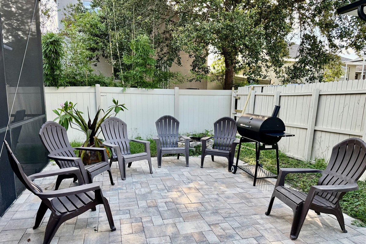 Perfect for casual cookouts, evening chats, or morning coffee in the fresh air.
