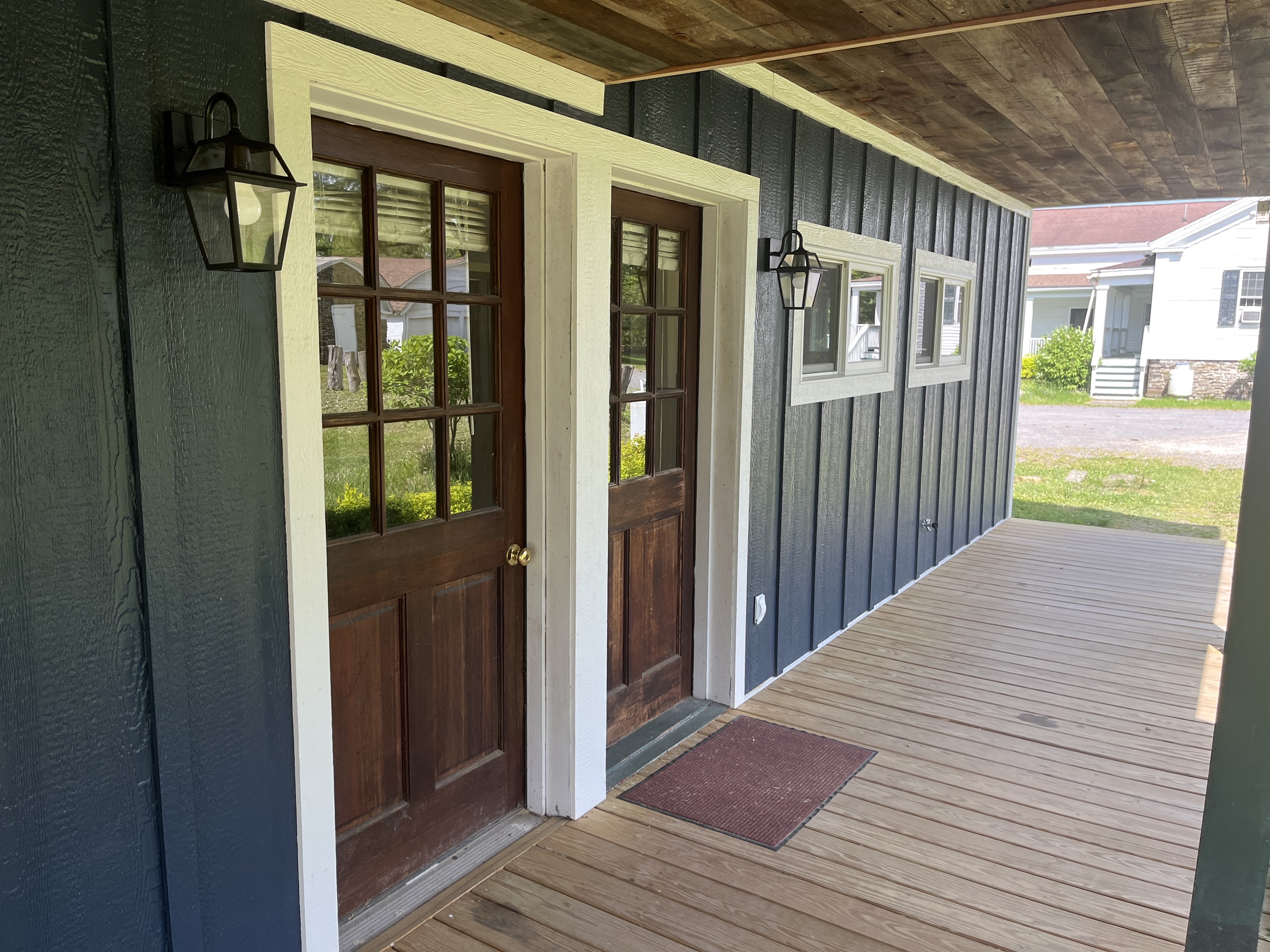 Covered rear porch at 1819 House