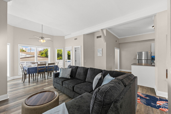 Unit C has an open concept floor plan.
