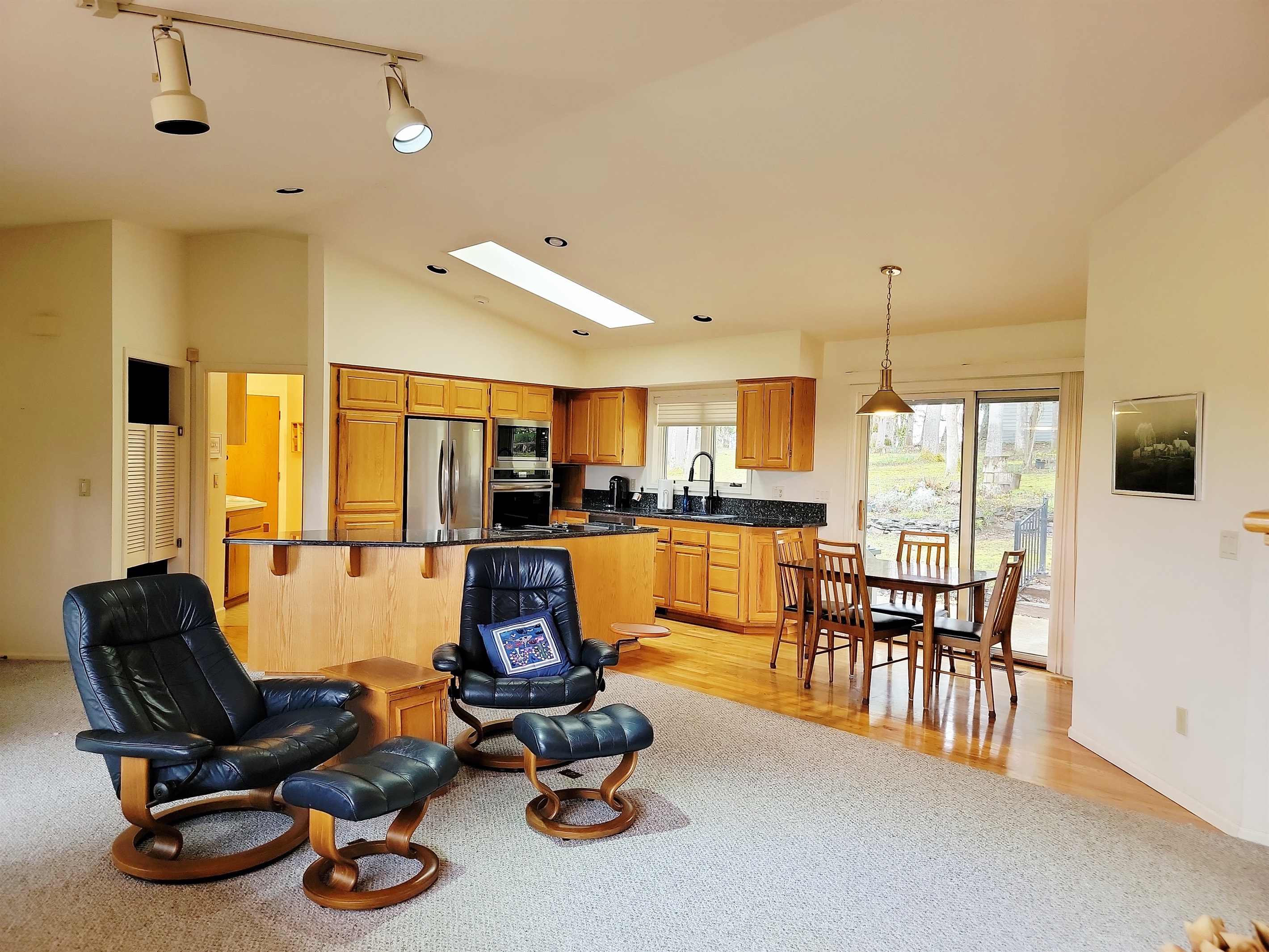 Family room to kitchen/dining view