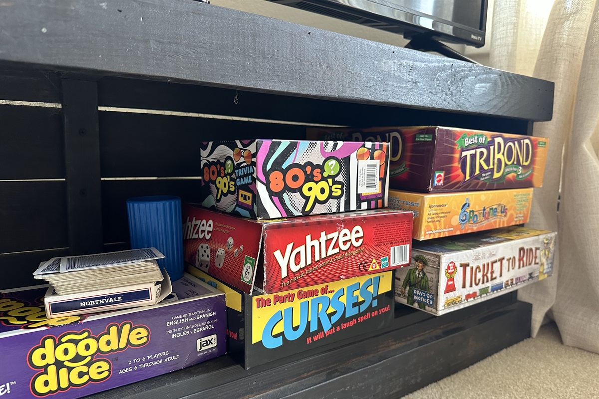 We have a selection of games for your enjoyment.