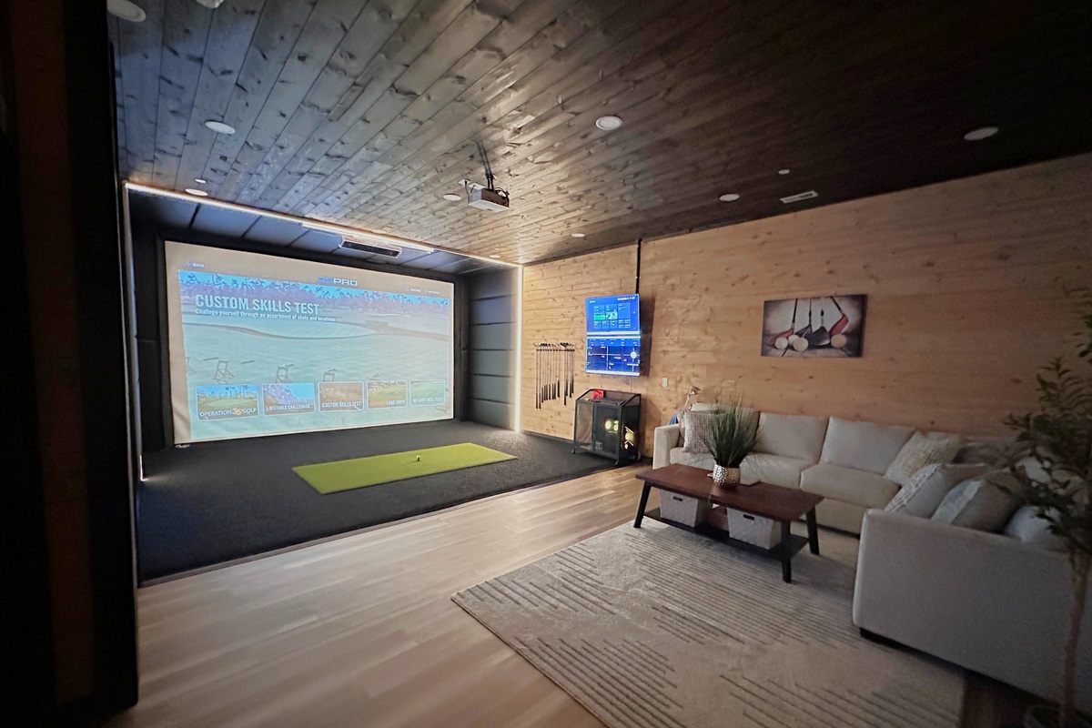 Floor 1 (Basement) - Game Room: Golf Simulator