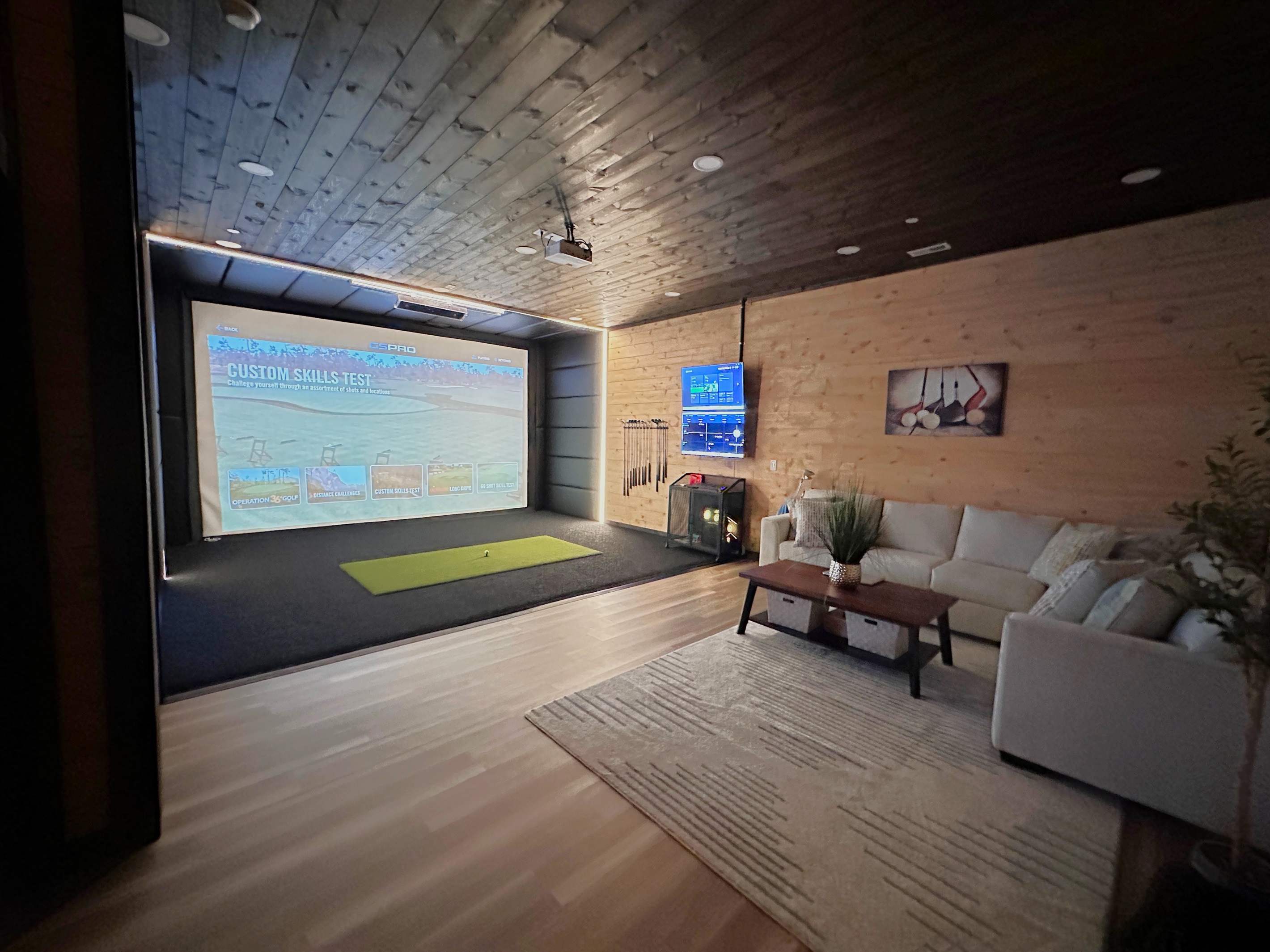 Floor 1 (Basement) - Game Room: Golf Simulator