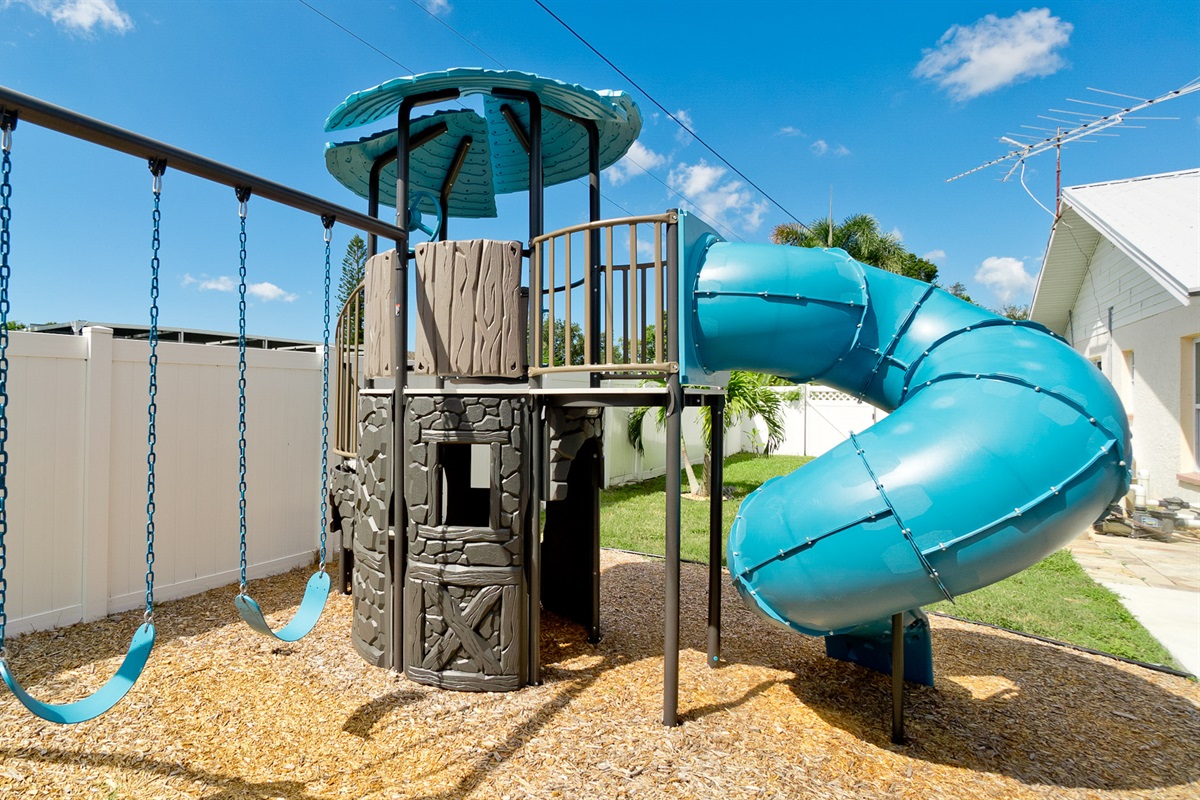 From swings to slides, this cheerful playset invites little adventurers to make the most of every sunny day.