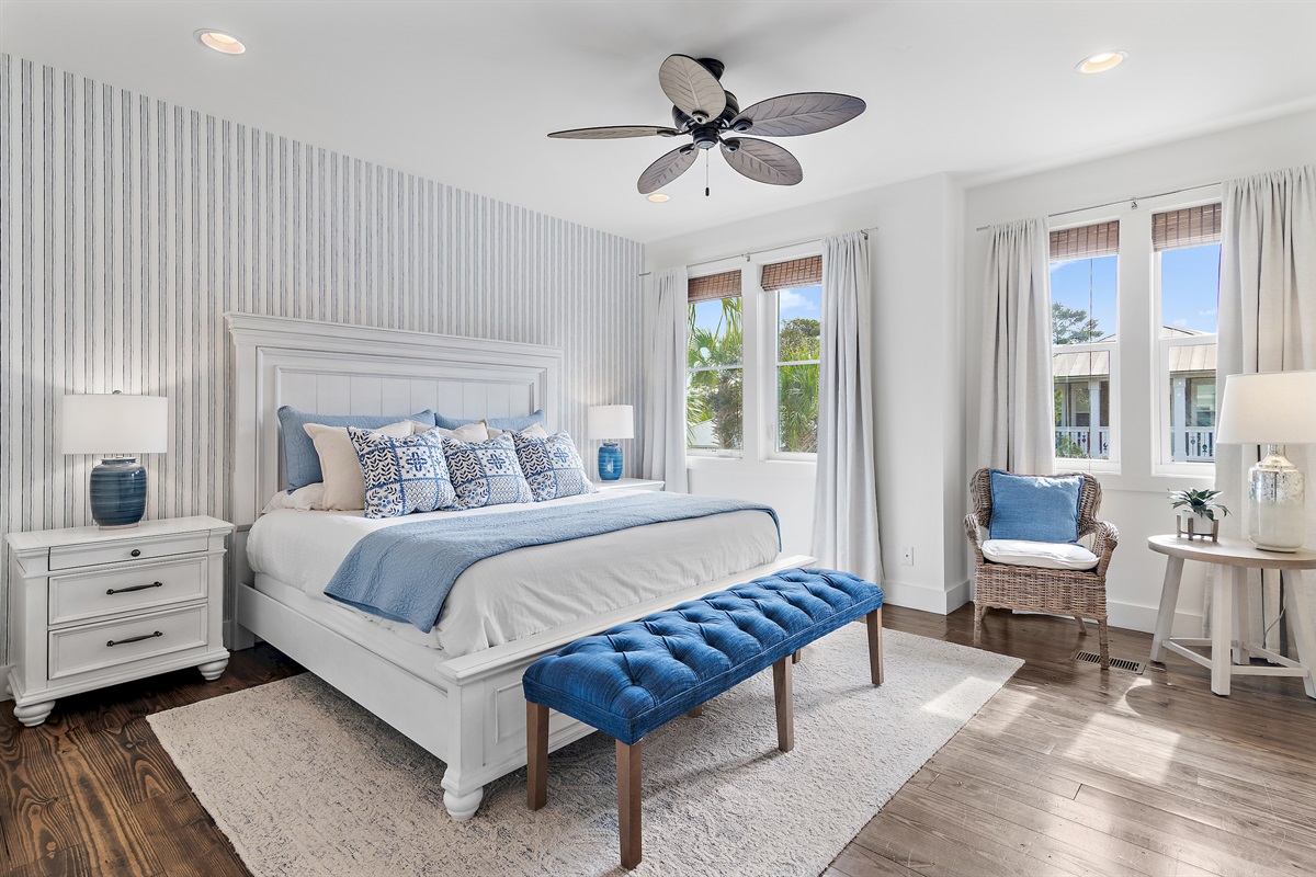 King bed master suite with smart TV — perfect for unwinding after a day on 30A