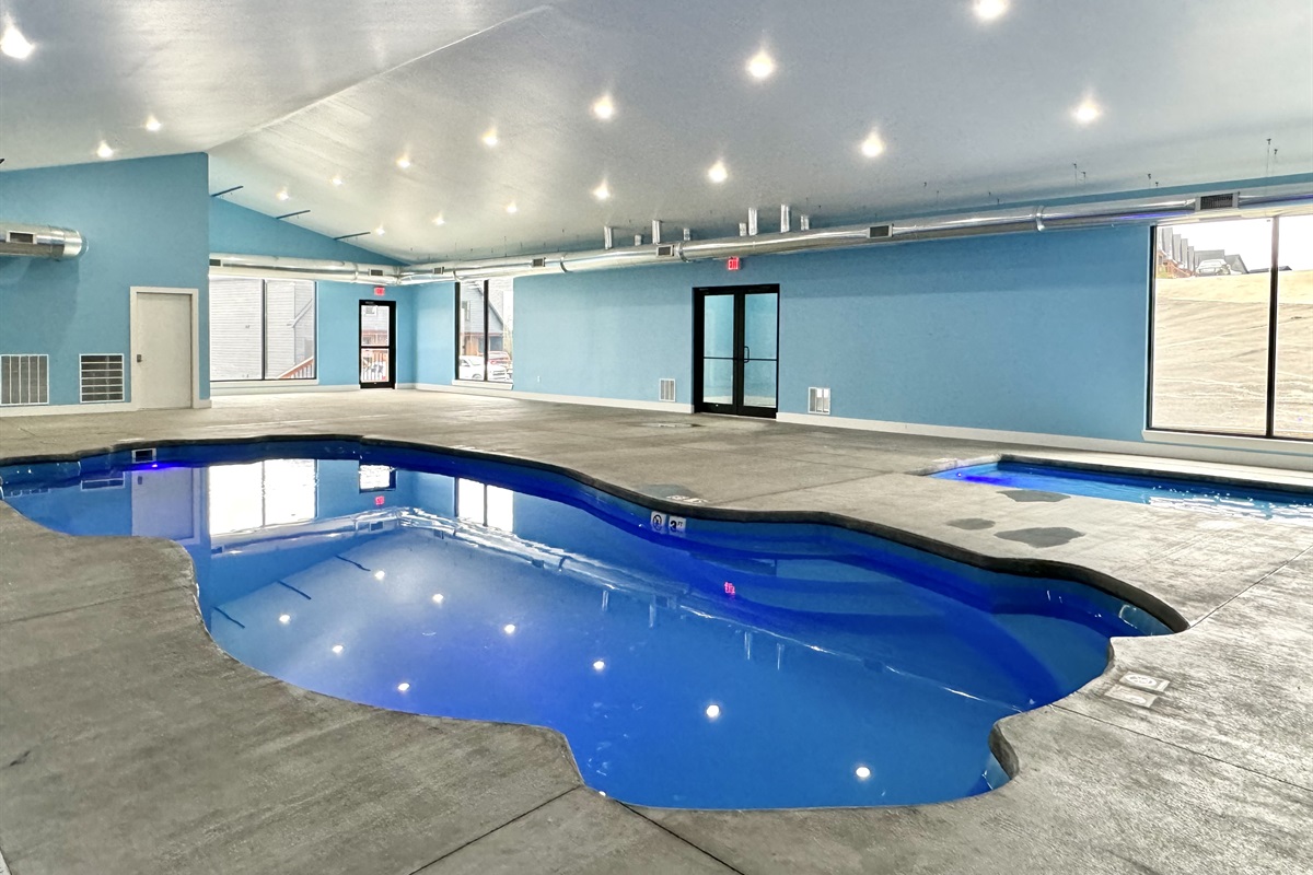 Heated indoor pool with children's pool.