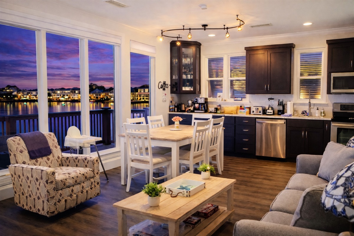 Gorgeous water views, even from inside.