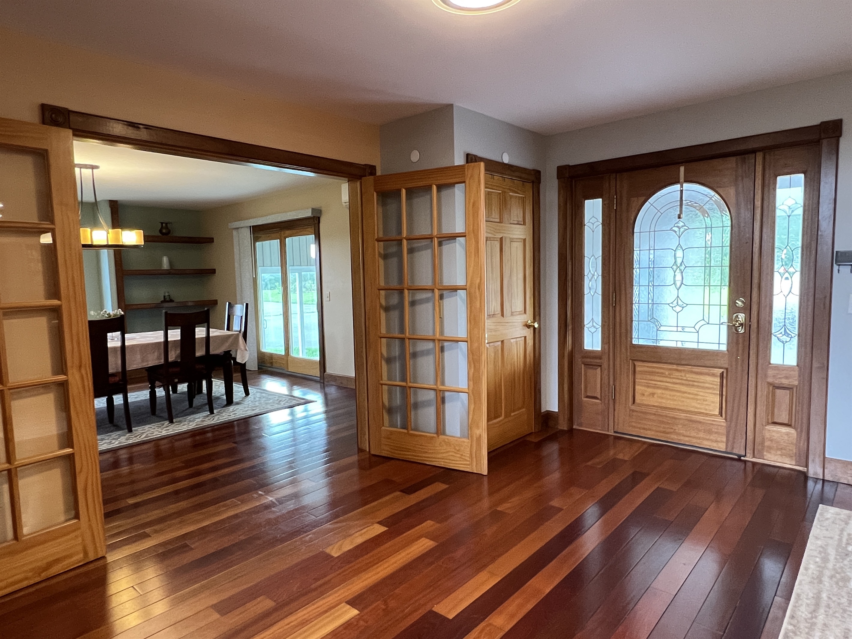Entryway and dining room