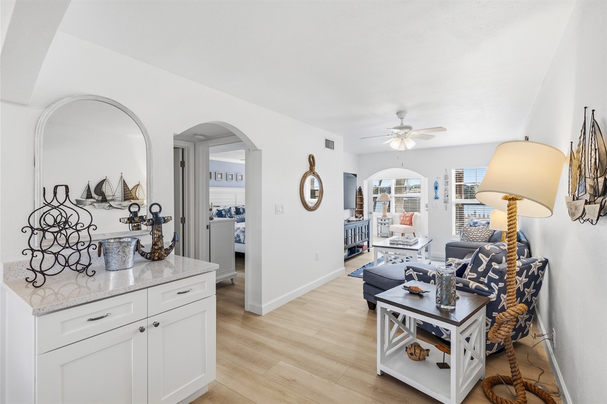 Queen sleeper sofa in the living room