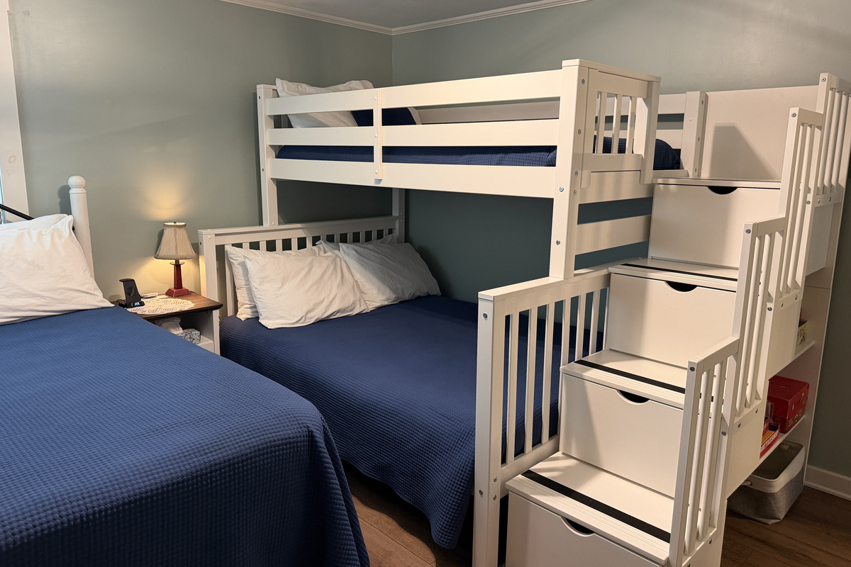 1st Floor - Kids room, 1 Double and bunks with twin over double