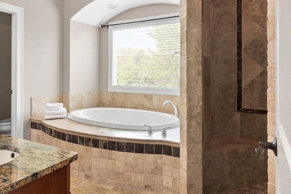 Walk-In Shower and Jacuzzi Tub
