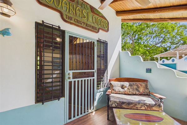 Private patio upstairs bedroom 5