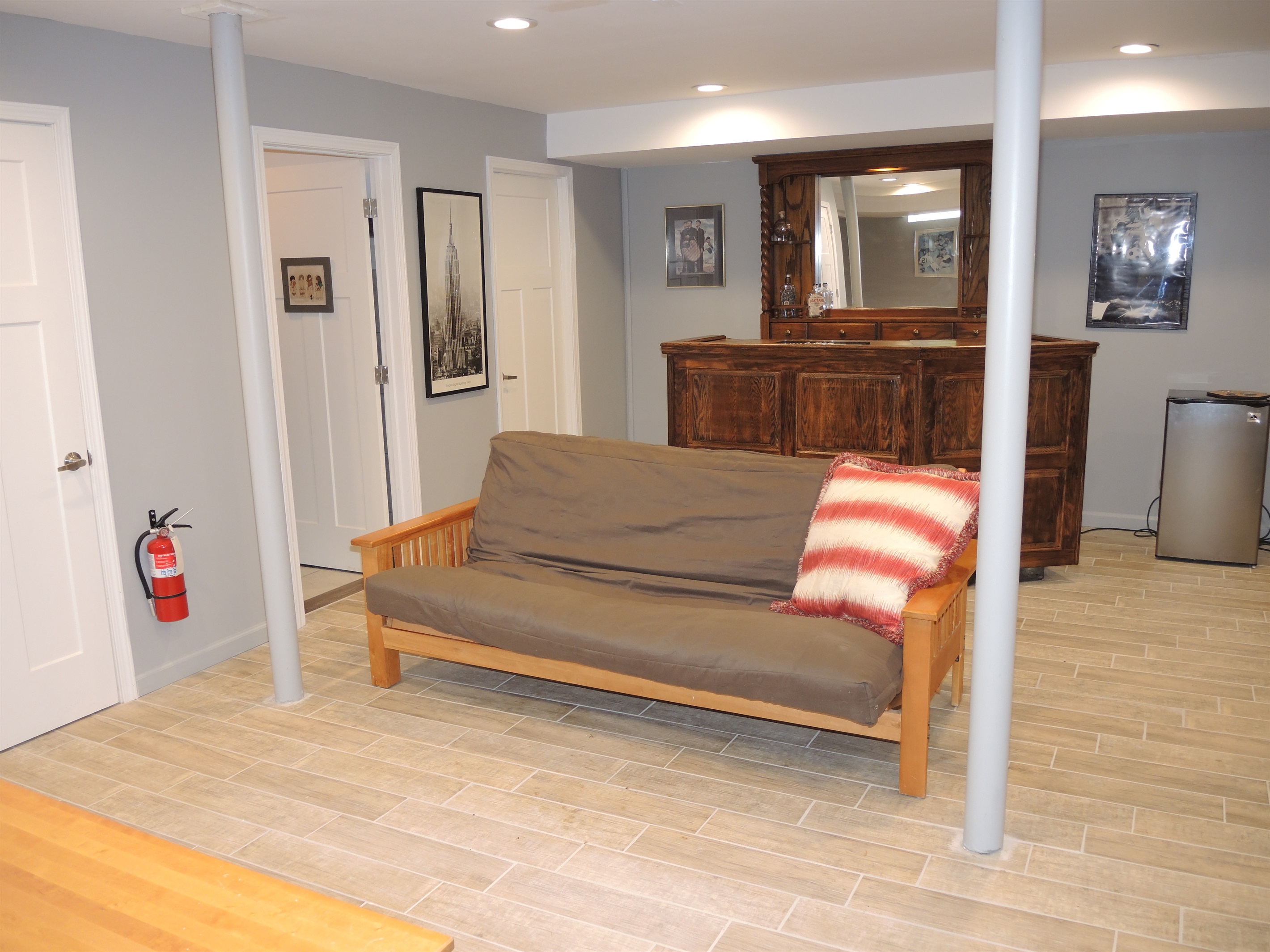 Lower level game room and bar