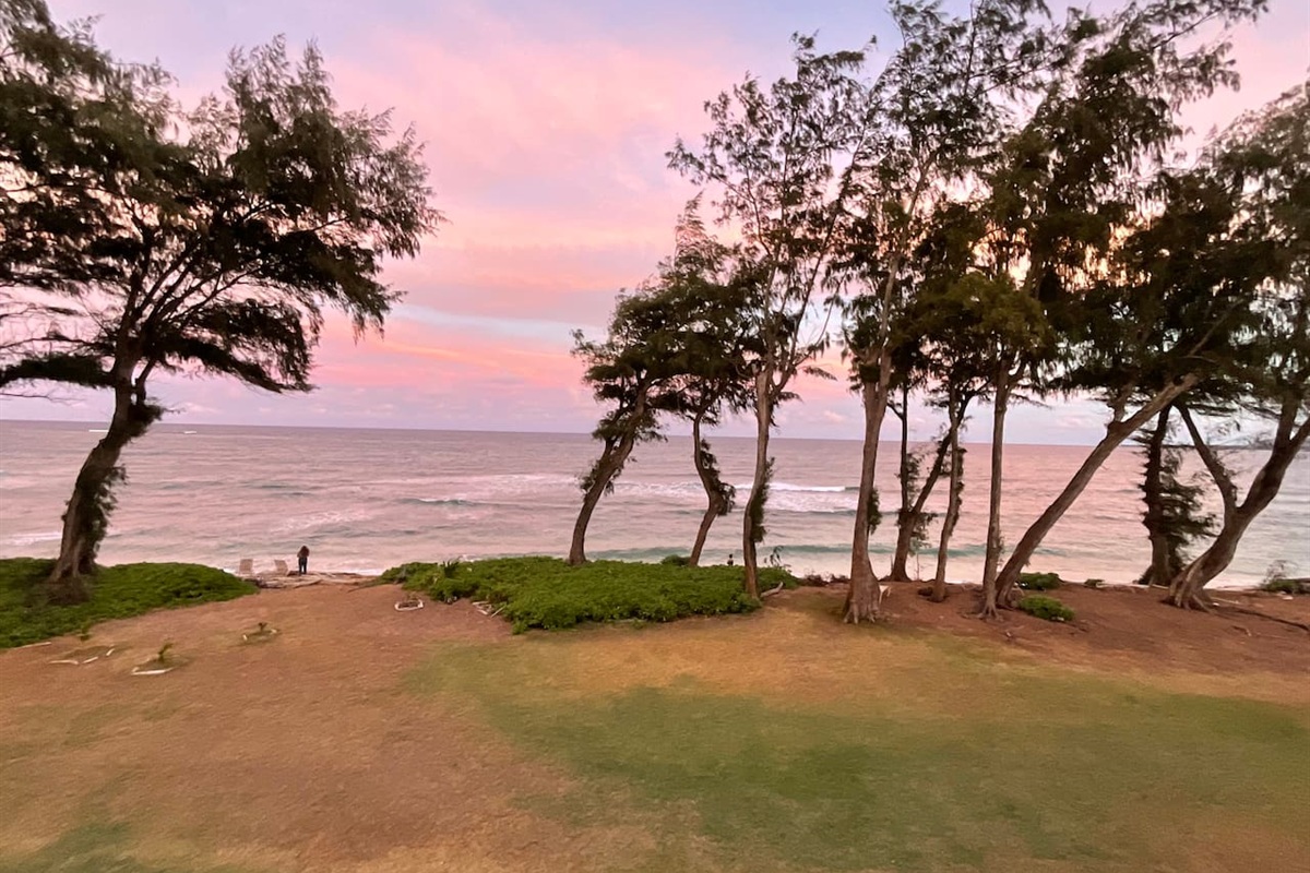 View from the lanai at unit 325 during sunset.