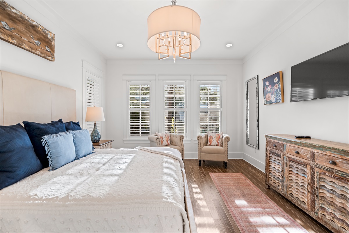 Tastefully decorated in relaxing beach tones. 