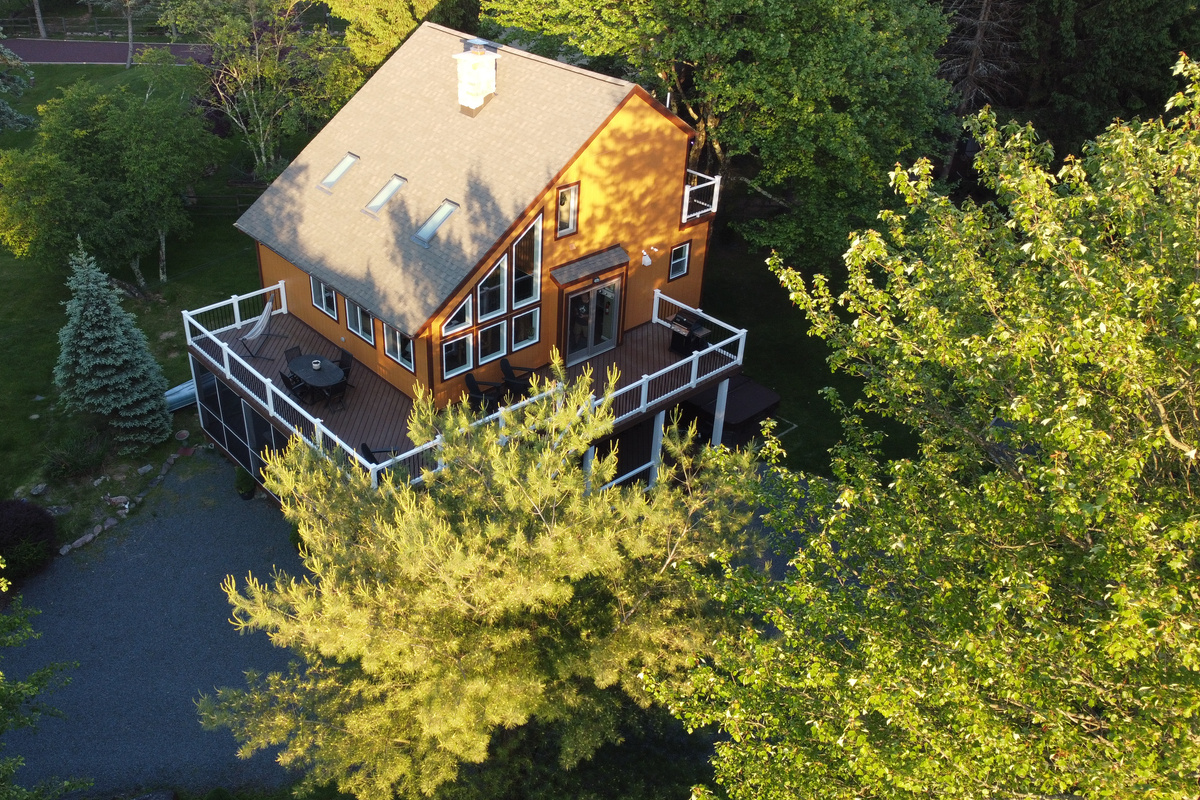 Savor the moment with your favorite drink as you watch the sunset from the deck.