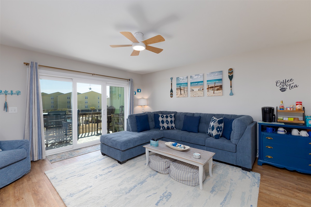 Living room with balcony access