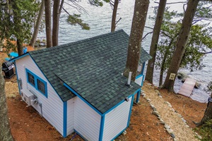 Peaceful lakeside cabin nestled among the pines