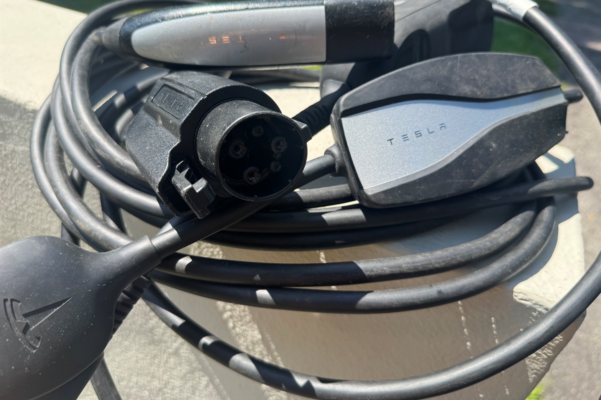 EV charging available in the garage, portable cable and 220V outlet provided on request