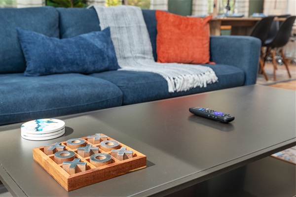 Cozy nights in made easy — stream your favorite shows on the Roku TV, dive into games with family and friends, or piece together a puzzle for some laid-back fun after a day of adventure!