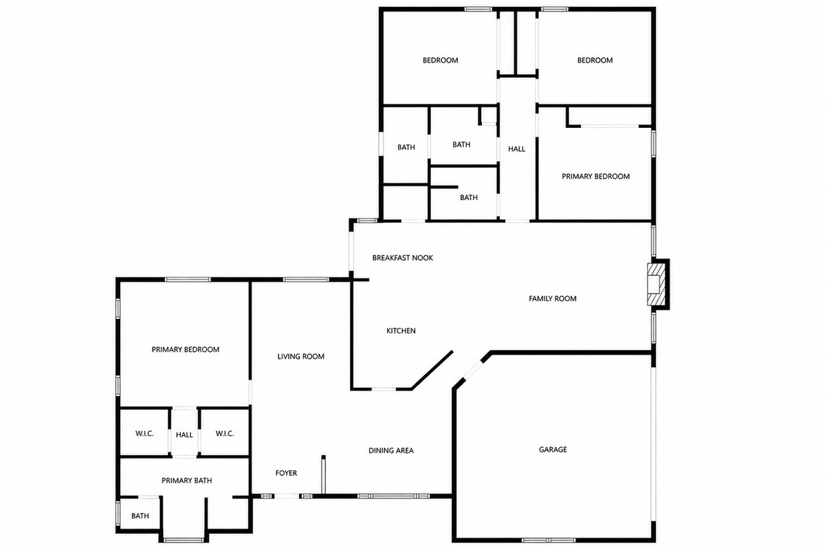 Floorplan Rambler 4 Bed 3 Bath 