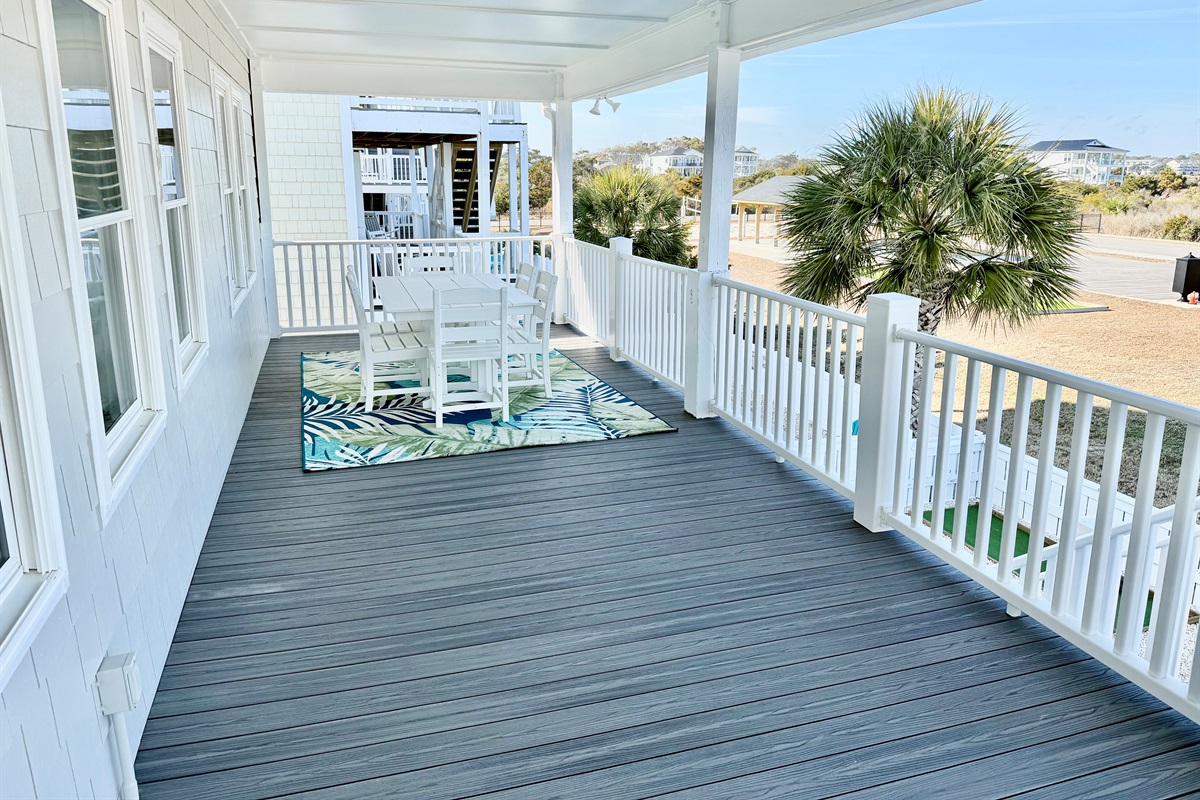 Back deck is perfect for Al Fresco dining.