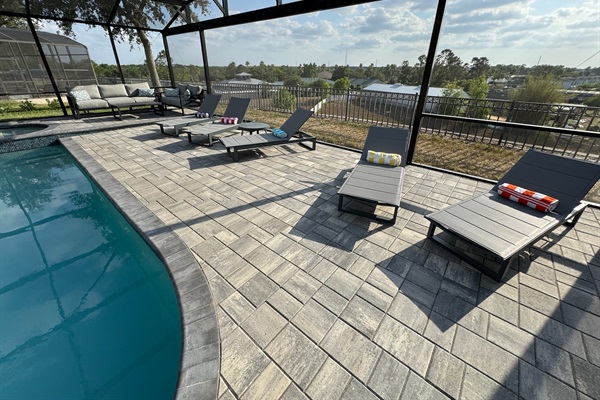 Sit back and relax on the private southwest facing pool deck