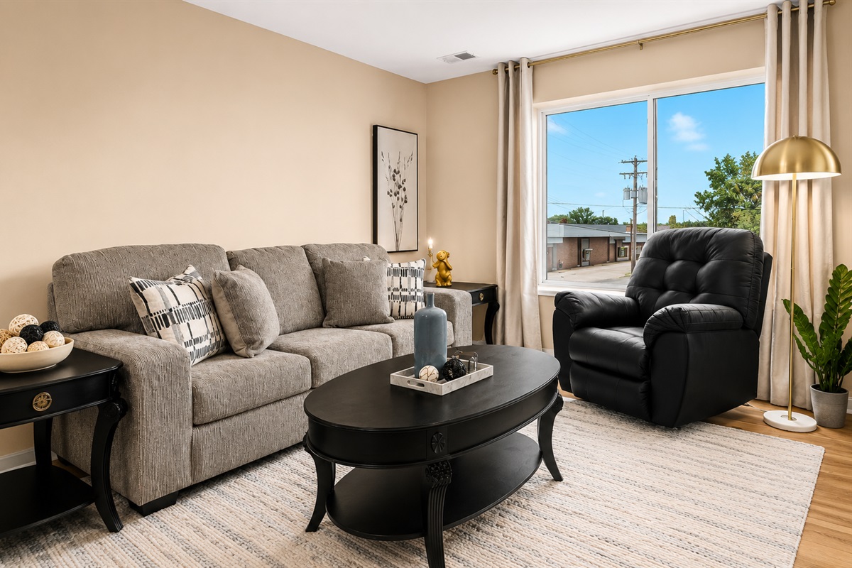 Relax and unwind in our spacious and comfortable living area.