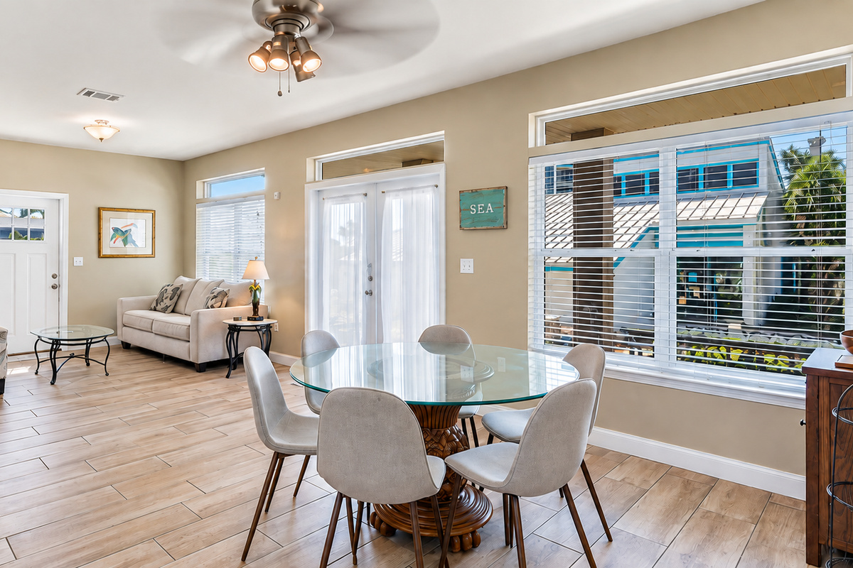 First Floor: (Dining #1)  Dining area with a round table seating 6. 