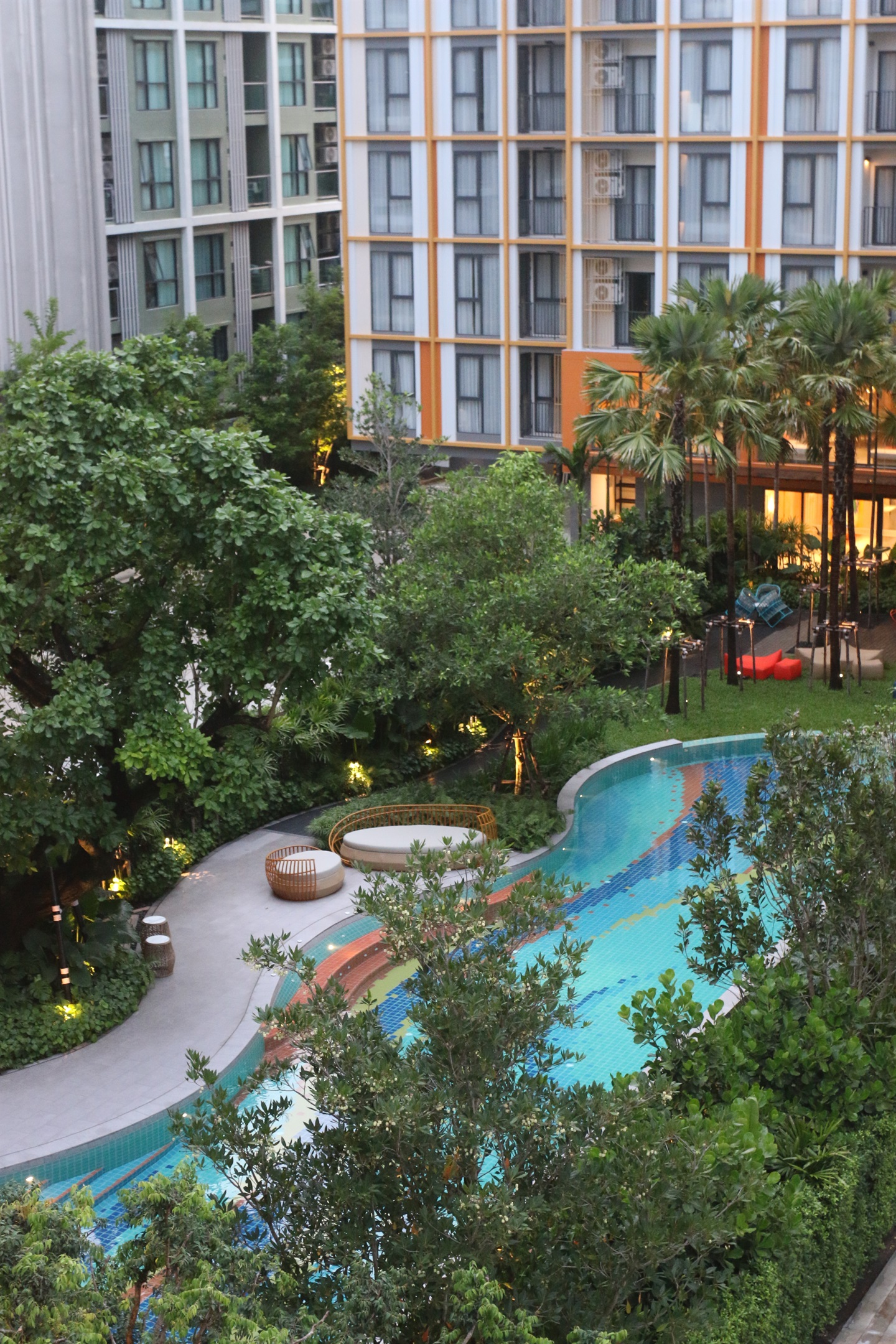 View of swimming pool from Balcony