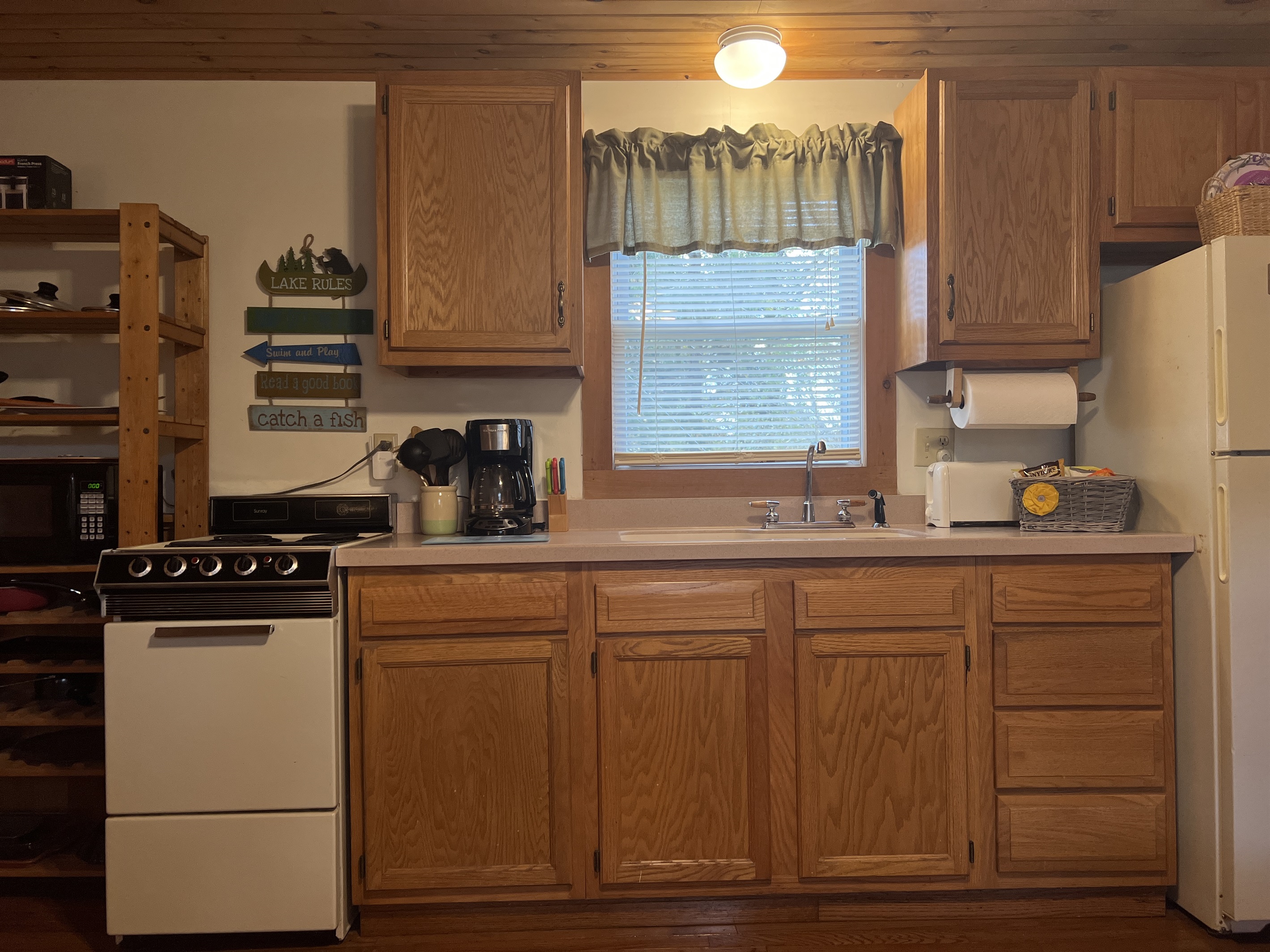 Well stocked kitchen at Carr's Cottage