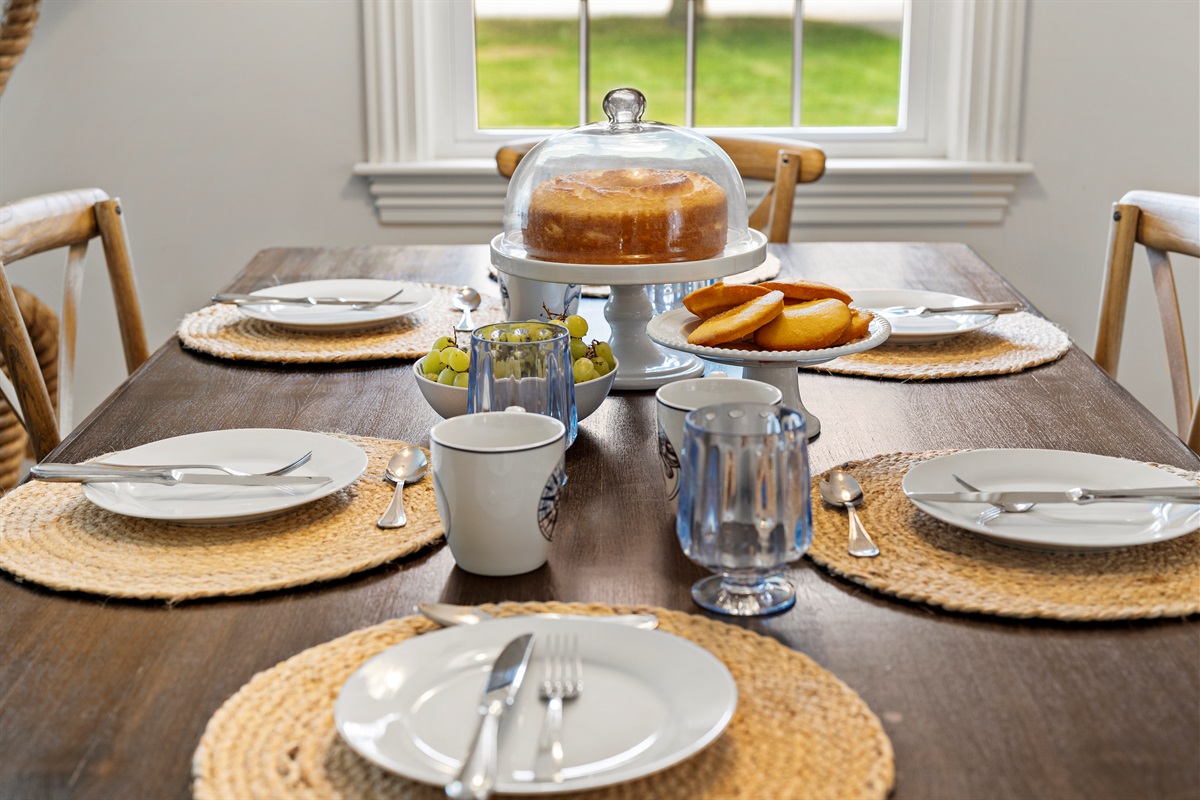 The perfect spot to share breakfast, dinner, or a glass of wine.