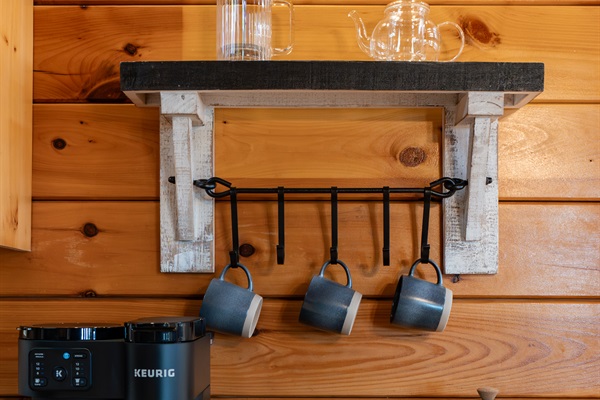 Your morning starts here — complimentary coffee, tea, and hot chocolate stocked for your entire stay. No extra charge, no resort fees, just a great cup ready when you are.