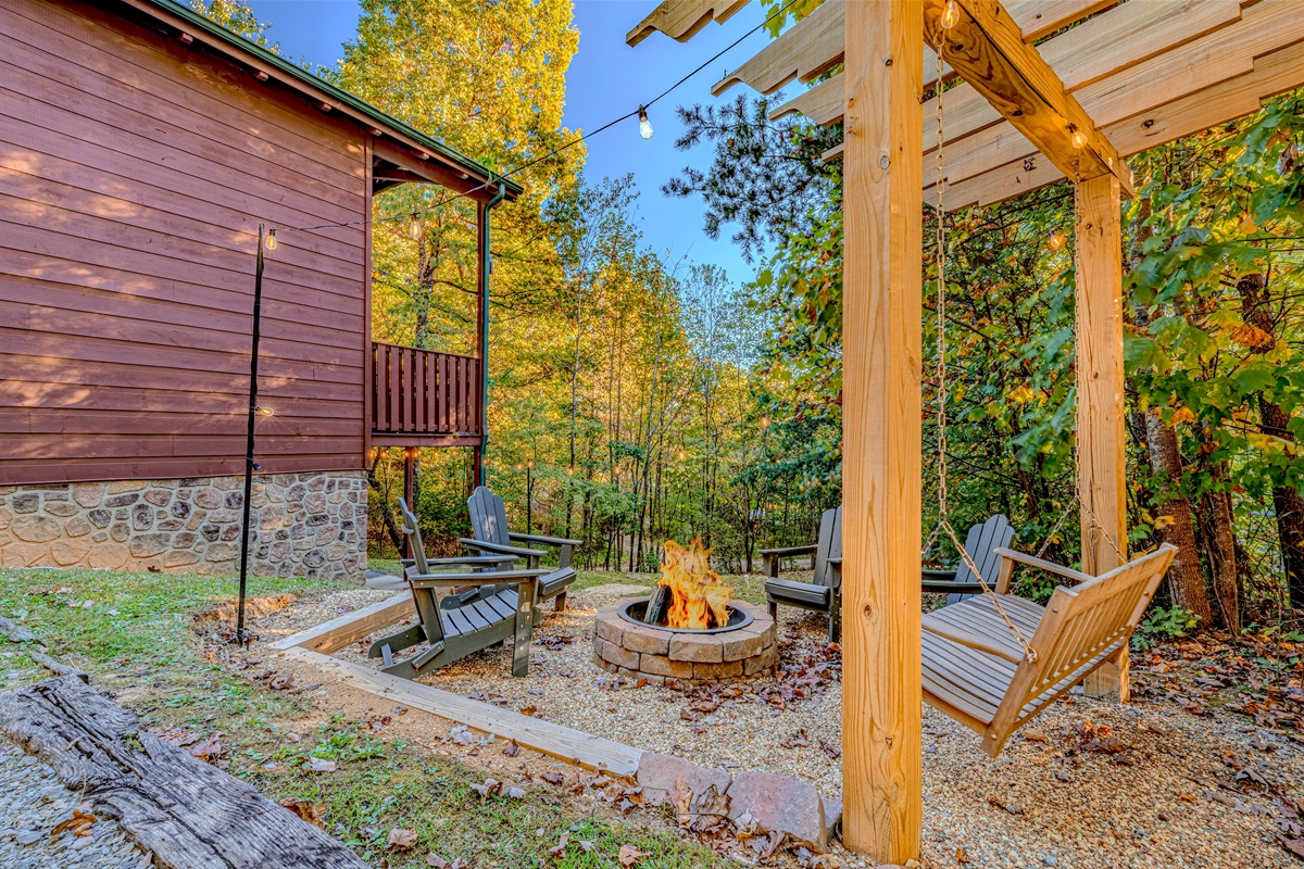 Gather around the fire and enjoy cozy nights under the stars