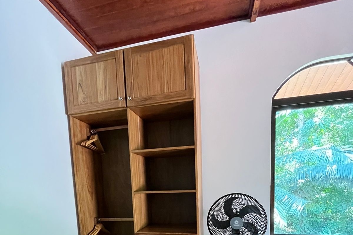 Rooms come with standing fan and ceiling fans. We do not have A/C.