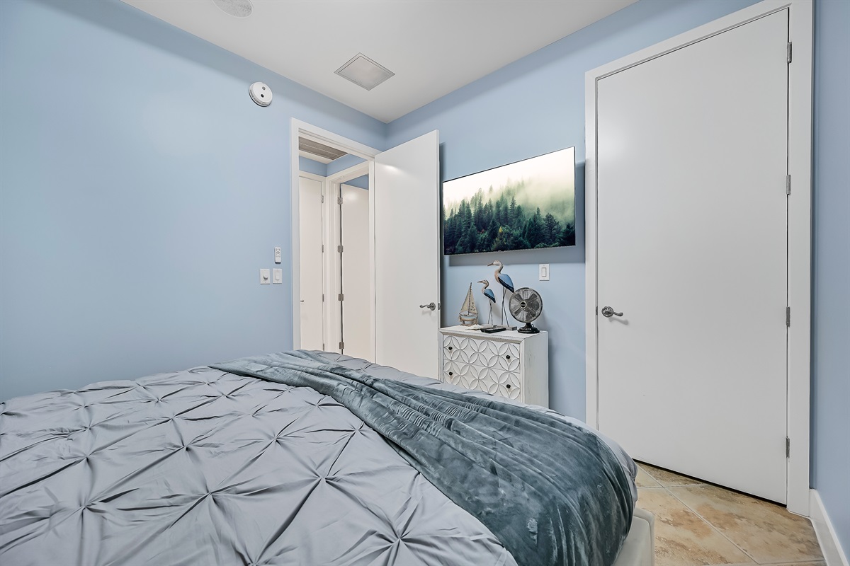 Guest Samsung smart TV, dresser, closet