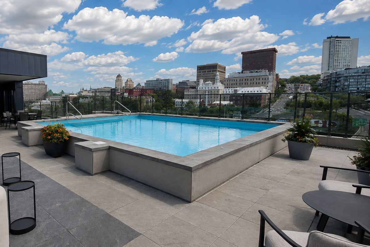 Rooftop outdoor heated pool (summer only)