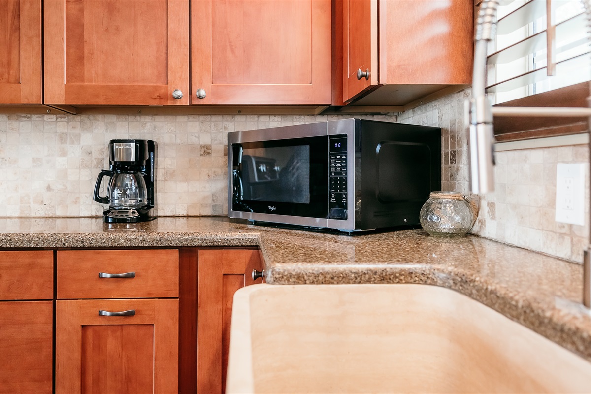 Farm House Sink and Microwave
