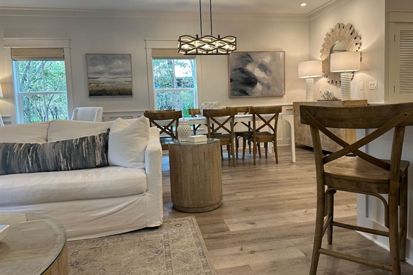 Open Concept Living Area with view of dining area