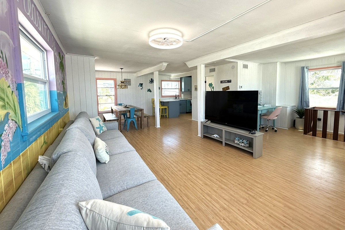 Living Room with 65" TV