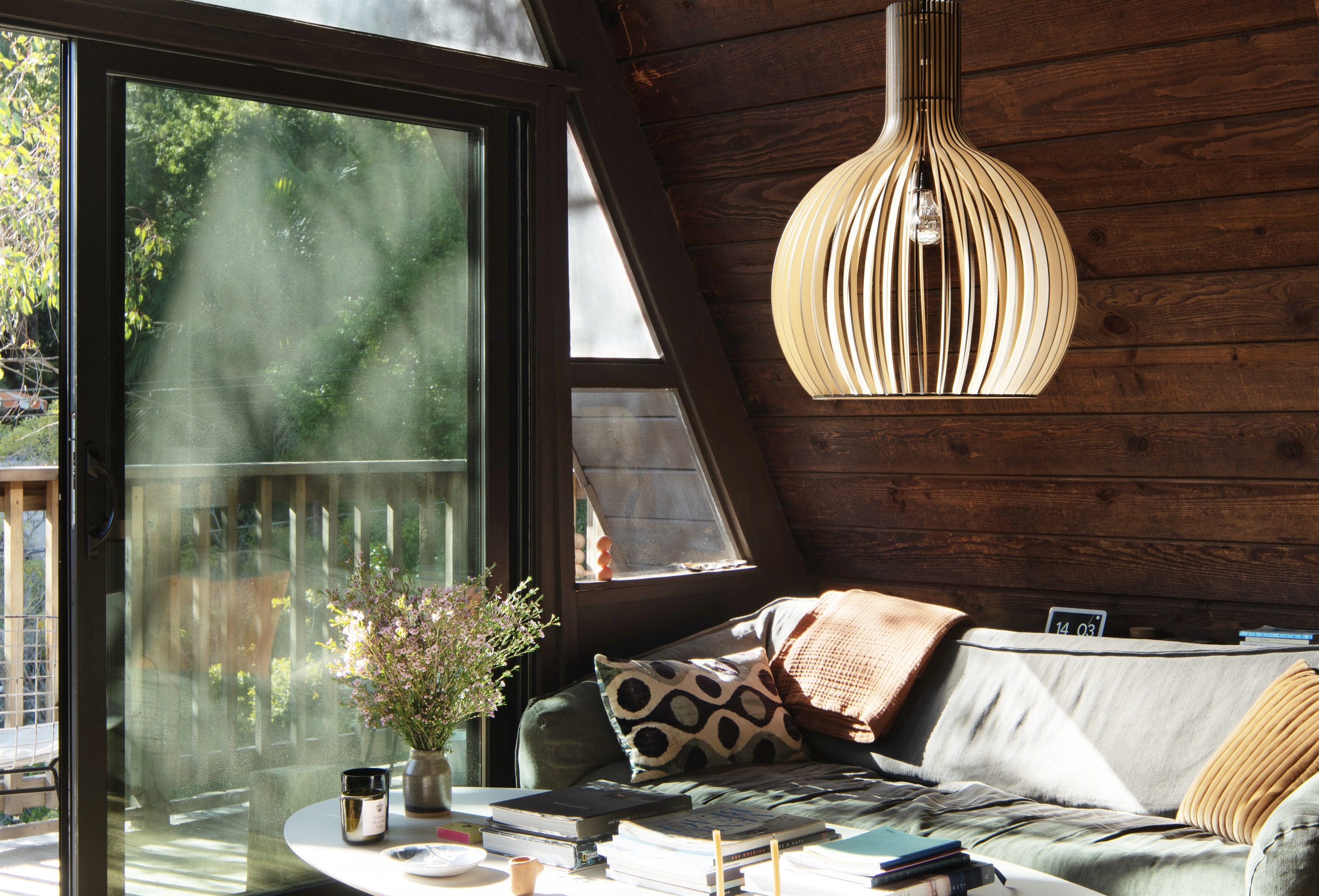 "Visual Delight: Experience the Balcony's Charm Right from Your Living Room"