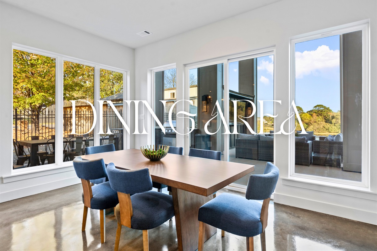 A charming breakfast nook with lovely lake views &ndash; perfect for sipping your morning coffee and easing into the day.