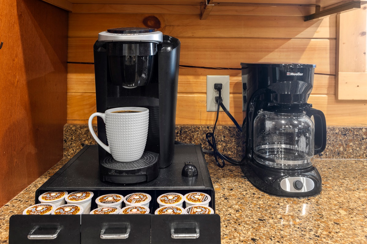 Coffee Nook: Brew your morning magic with a stylish setup and delightful flavors waiting!