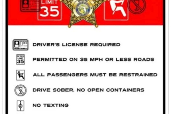 please know the Golf Cart rules and guidelines