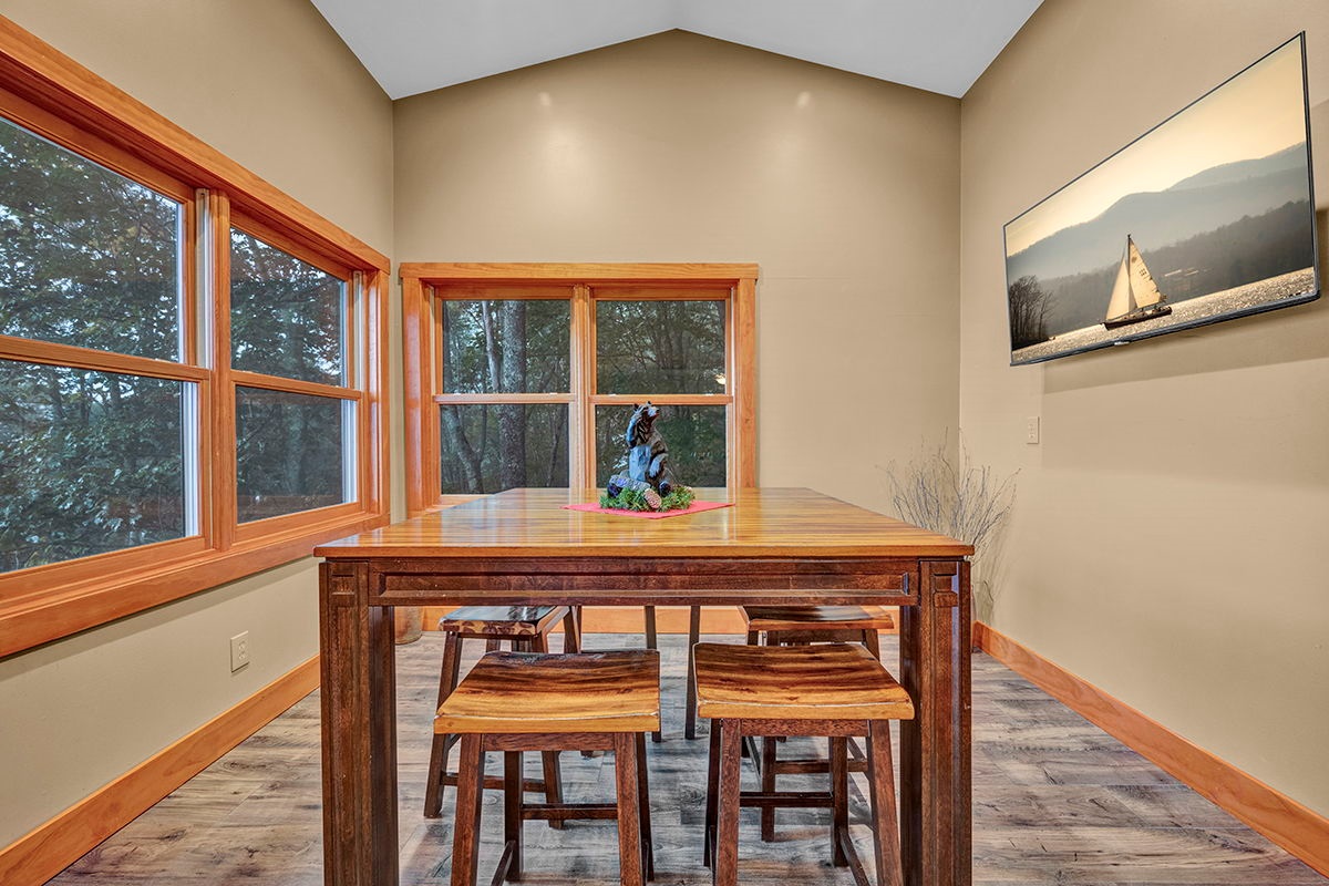 Extra seating for meals as well as a fun place to play board games