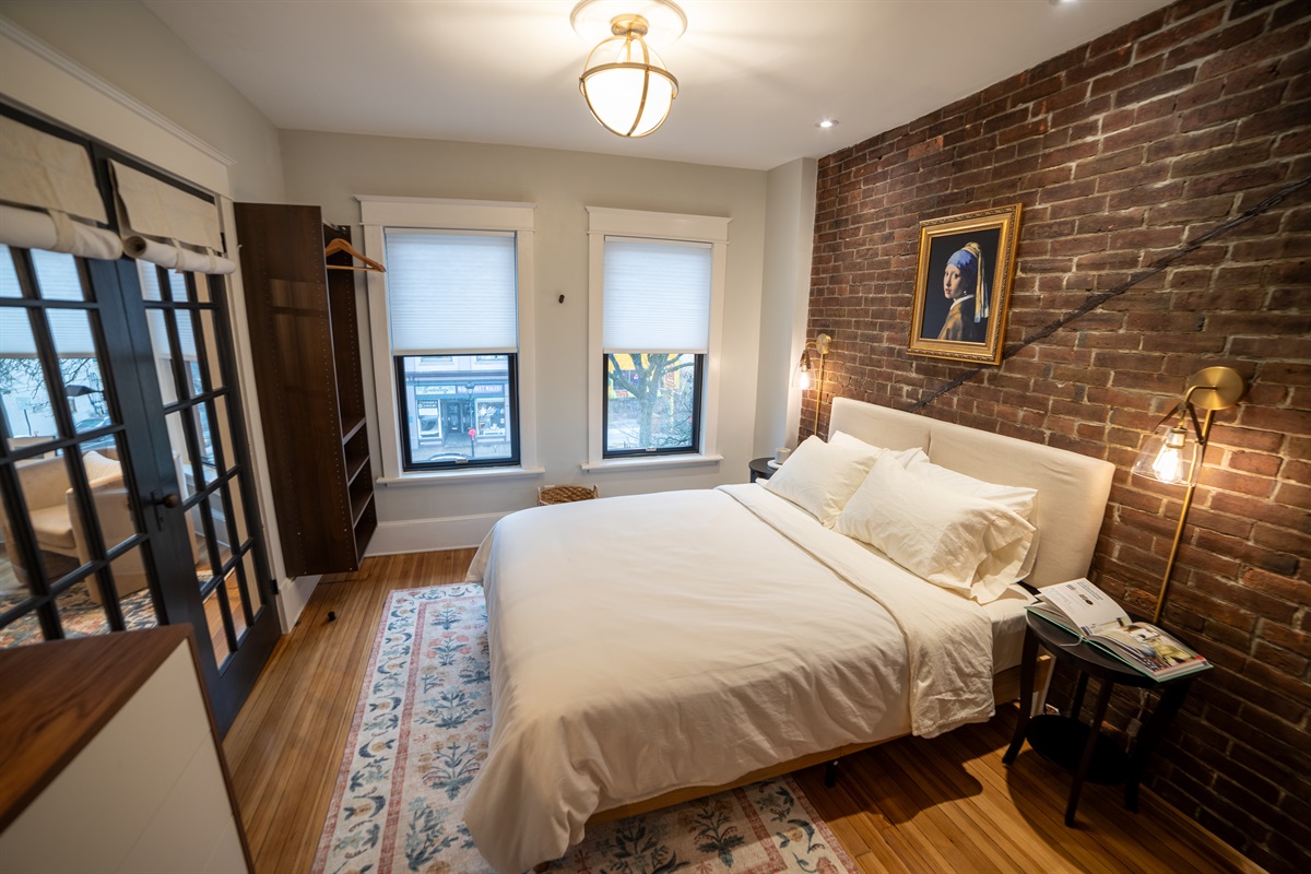 Beautifully decorated to accent original brick work 