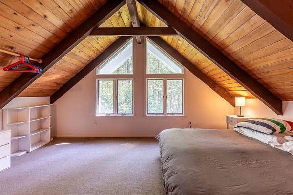 Lofted Bedroom- King size bed